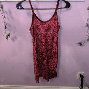red velvet mini dress